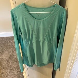 Athleta Mint Green Longsleeve Running Shirt Size M